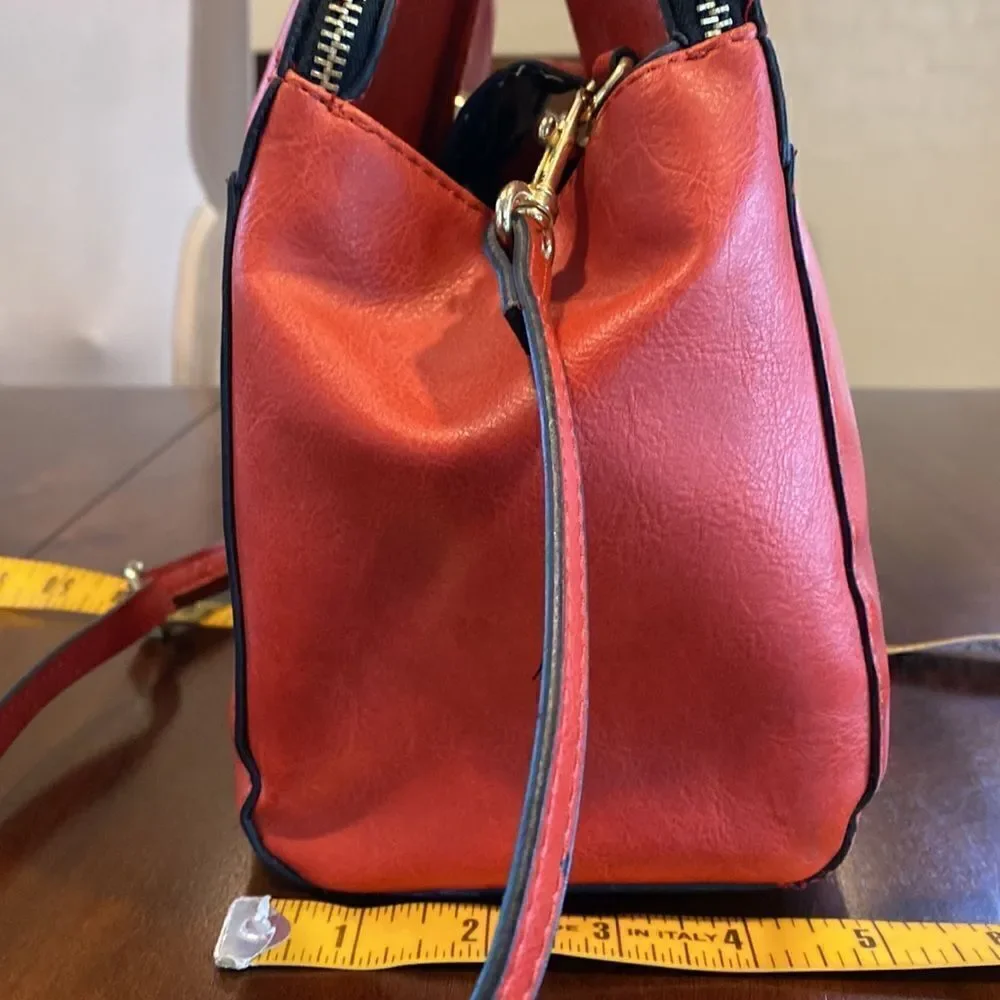 London Fog Vegan Leather Shoulder Satchel Bag